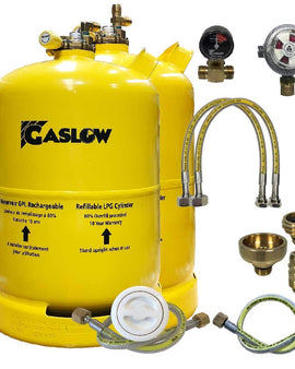 Twin Gaslow 11kg Cylinder Kit with Exterior Filler