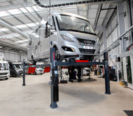 Motorhome Being served at Travelworld